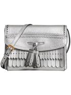 Burberry Brogue Detail Crossbody Bag - Metallic