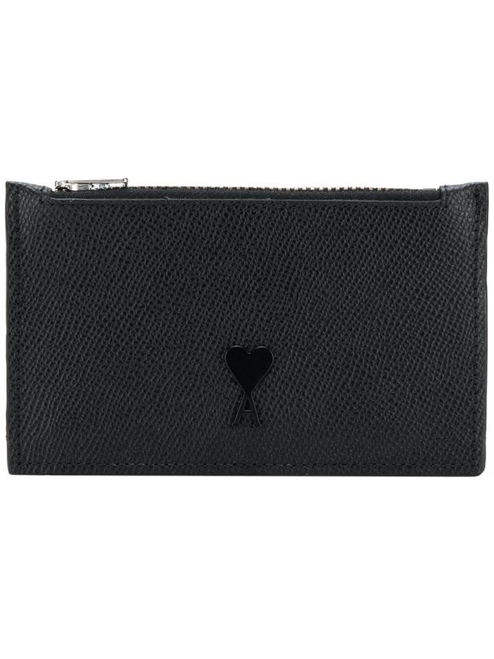 Ami Paris Zipped Cardholder - Black
