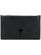 Ami Paris Zipped Cardholder - Black