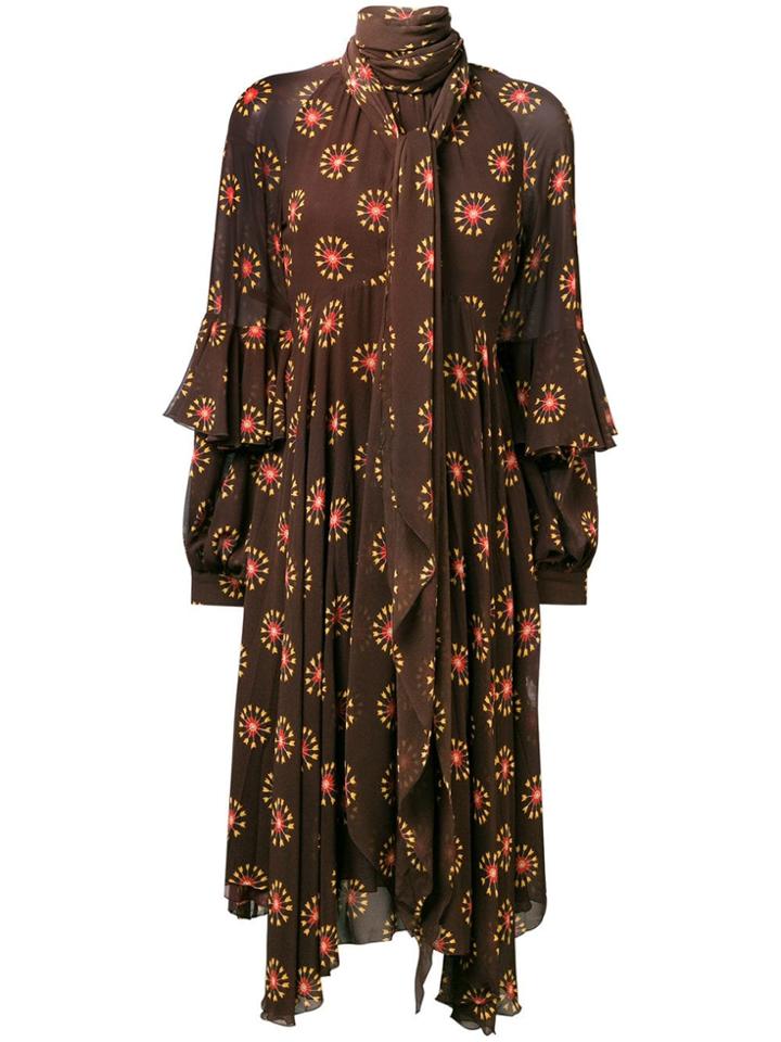 Etro Pussy Bow Dress - Brown