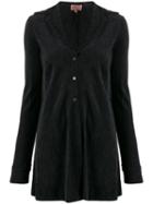 Romeo Gigli Pre-owned 1997 Textured Slim Jacket - Black