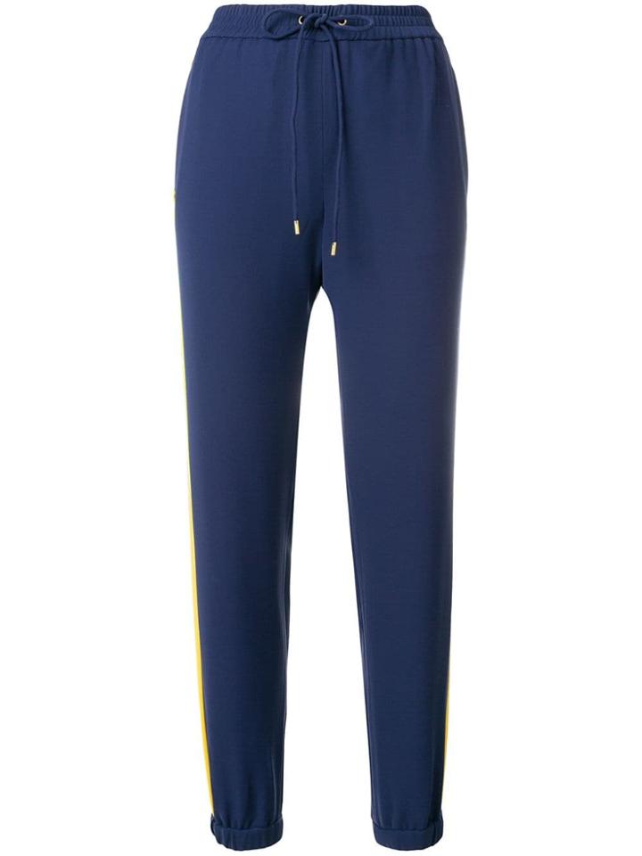 Michael Michael Kors Yellow Striped Track Pants - Blue