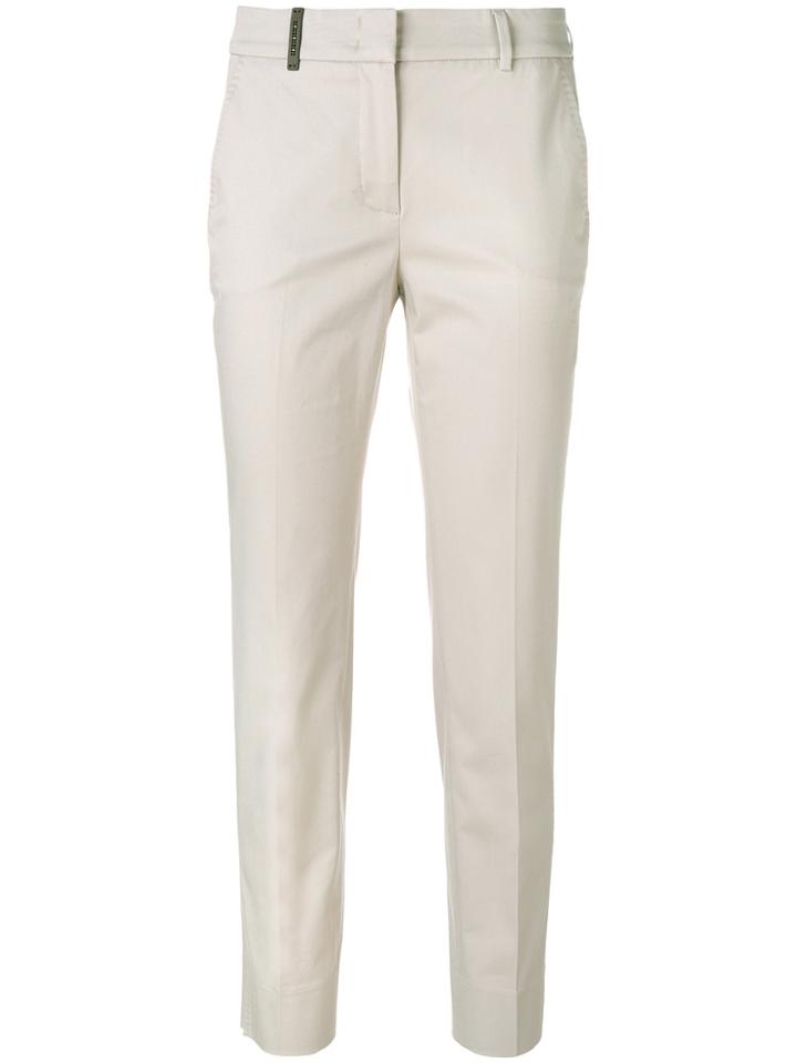 Peserico Tailored Slim-fit Trousers - Nude & Neutrals