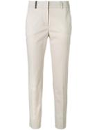 Peserico Tailored Slim-fit Trousers - Nude & Neutrals