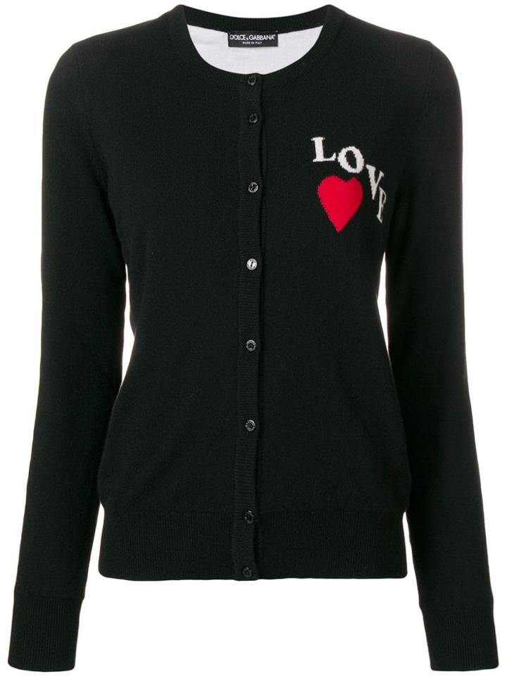 Dolce & Gabbana Love Emboridered Cardigan - Black
