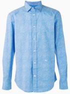 Diesel Speckle Print Shirt, Men's, Size: Xl, Blue, Cotton/spandex/elastane
