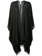 Brunello Cucinelli Knitted Sequin Cape, Women's, Grey, Silk/cashmere/polyamide