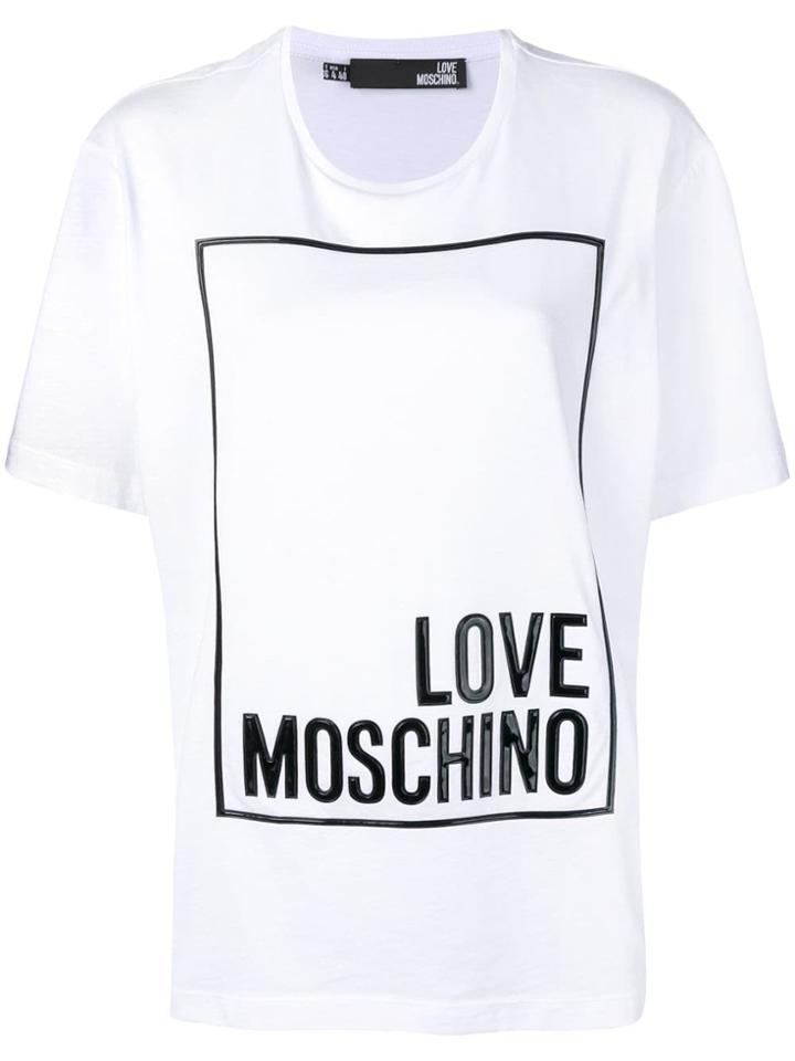 Love Moschino Oversized Logo Print T-shirt - White
