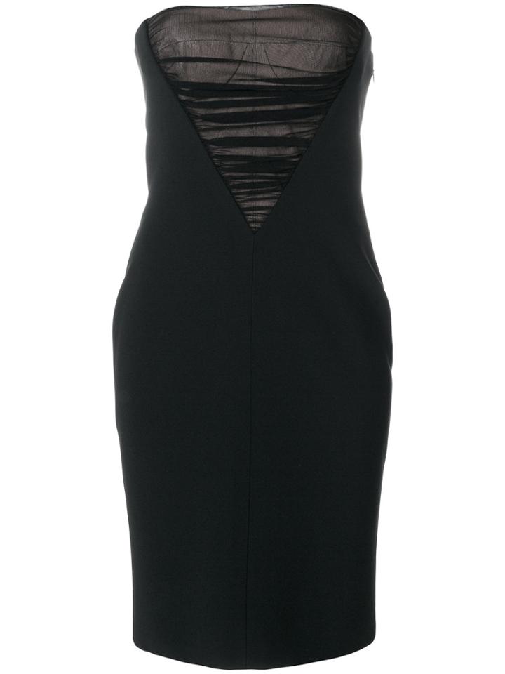 Alexander Wang Mesh Panel Fitted Dress - Black