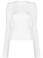 Unravel Project Distressed Cashmere Jumper - White