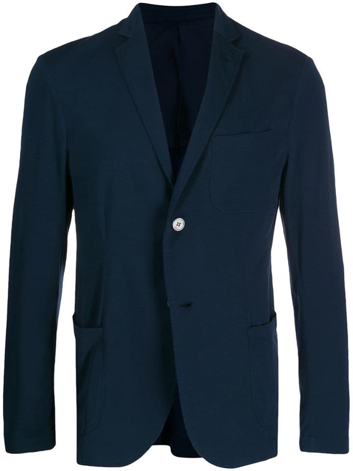 Cruciani Single-breasted Blazer - Blue