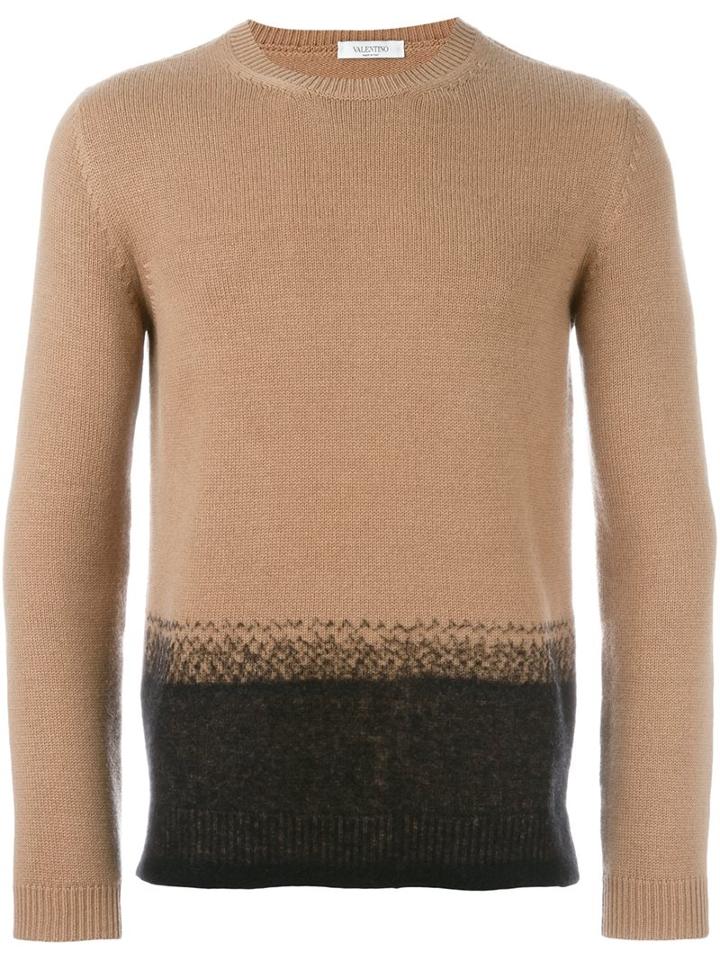 Valentino Bicolour Jumper, Men's, Size: Medium, Nude/neutrals, Cashmere