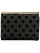 Jimmy Choo Cate Clutch, Women's, Black, Nylon/metal/suede