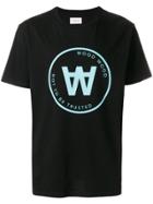 Wood Wood Logo Print T-shirt - Black