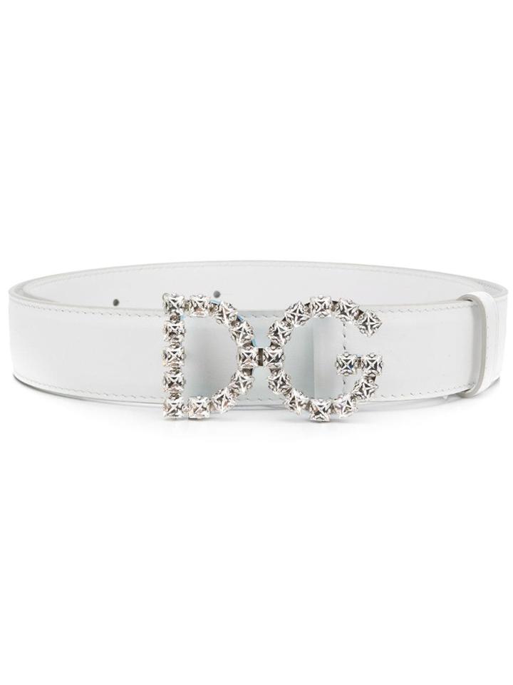 Dolce & Gabbana Dg Logo Belt - White