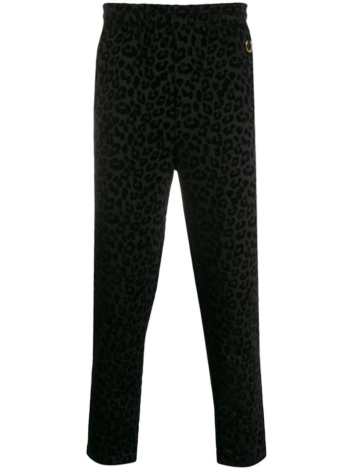 Fred Perry Miles Kane Leopard Track Pant - Black
