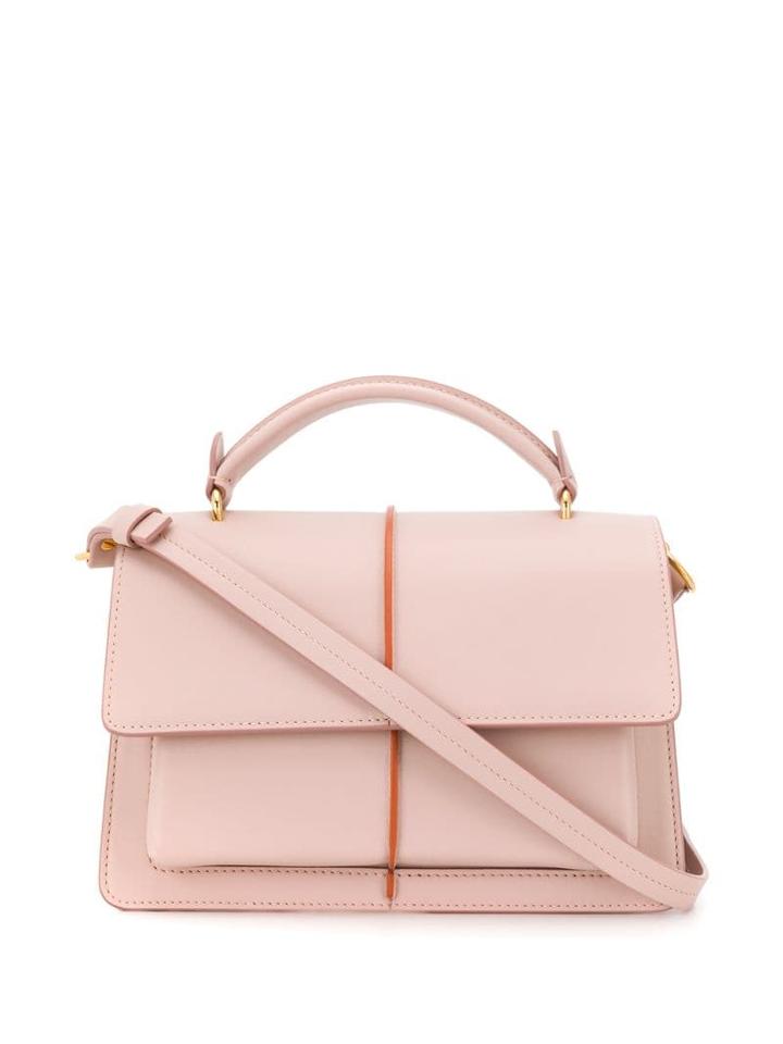 Marni Contrast Stripe Tote Bag - Pink