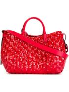 Ermanno Scervino Woven-effect Tote Bag, Women's, Red, Leather