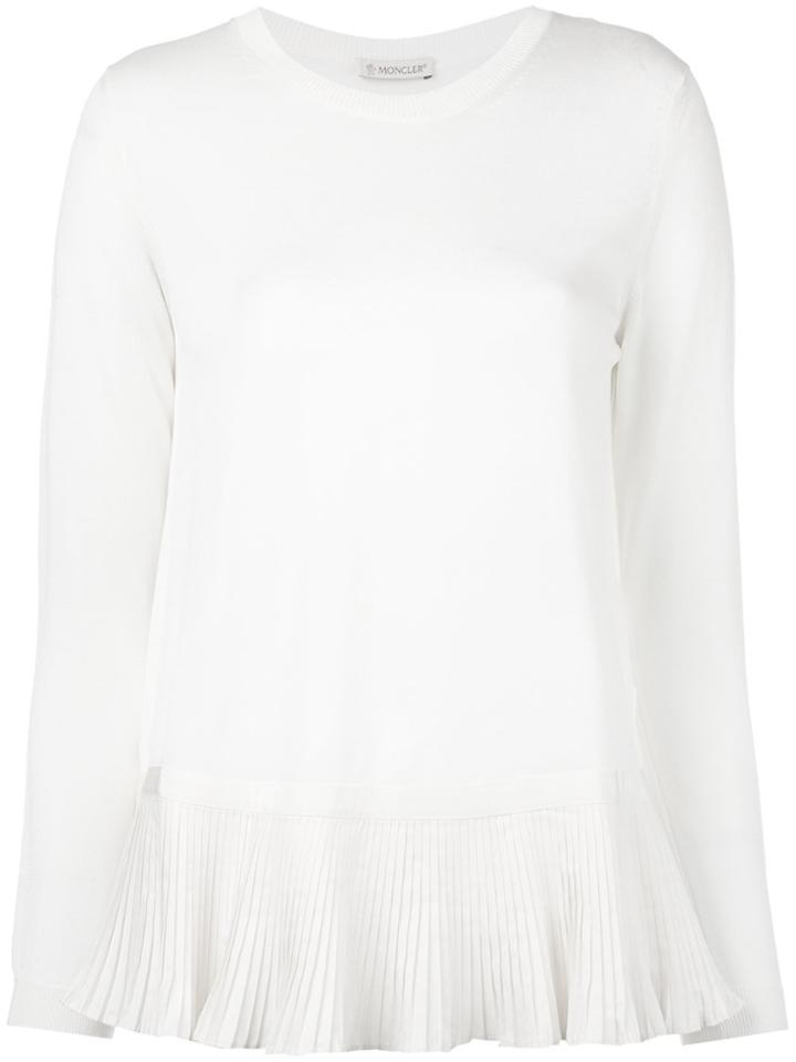 Moncler Pleated Hem Jumper - Nude & Neutrals