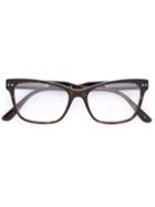 Bottega Veneta Eyewear Square Frame Glasses, Brown, Acetate/rubber
