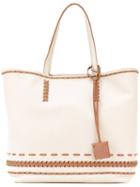 Tod's - Women Shopper Tote - Women - Cotton/leather - One Size, Nude/neutrals, Cotton/leather