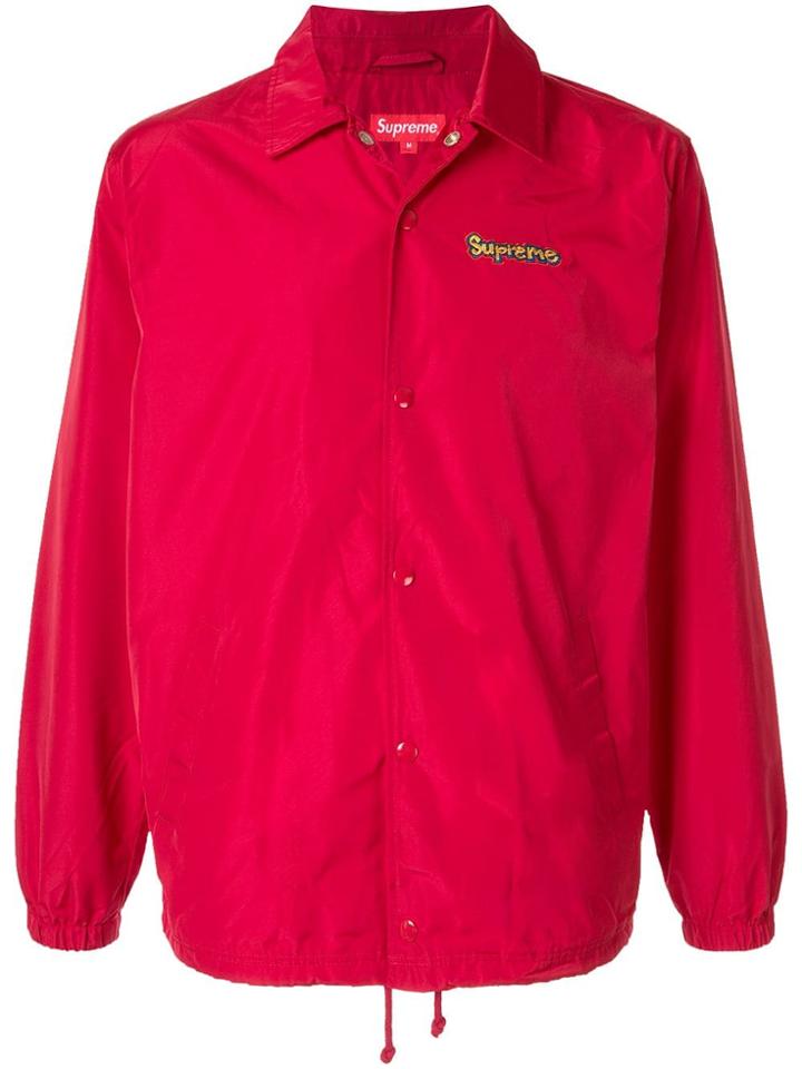 Supreme Gonz Logo Coach Jacket - Red