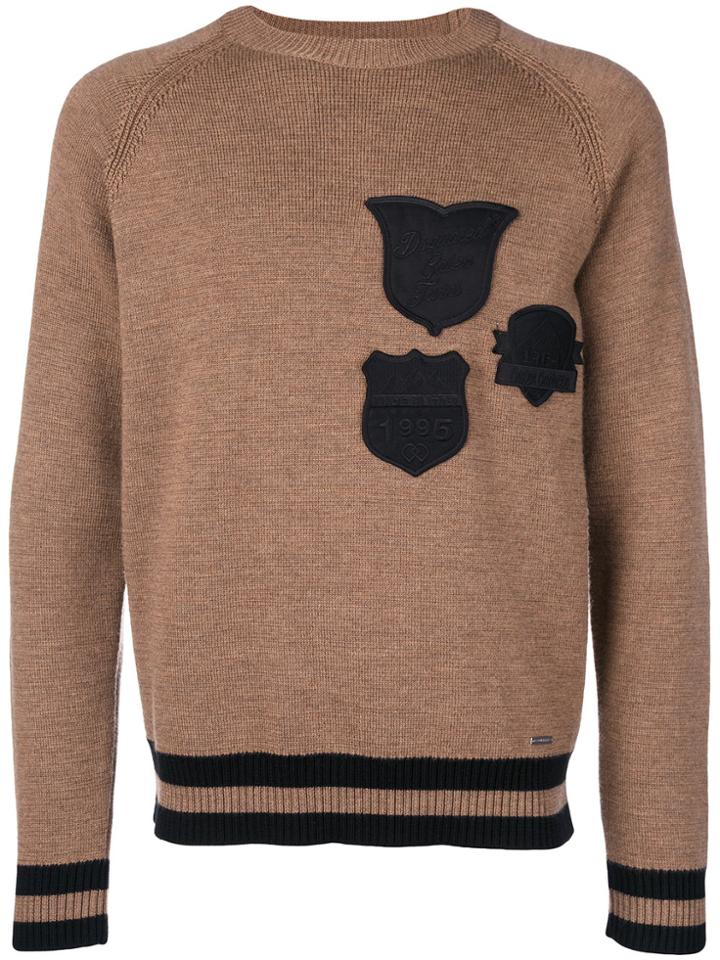 Dsquared2 Boy Scout Badge Sweater - Brown
