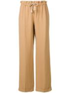 Twin-set Rope-belt Wide Trousers - Brown