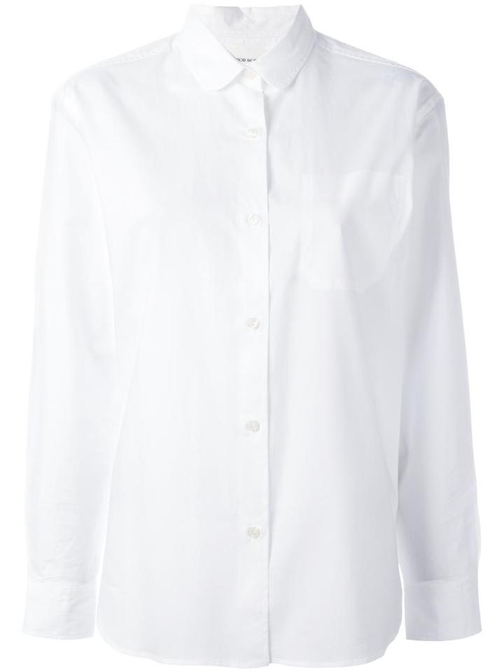 Wood Wood 'dana' Shirt, Women's, Size: 38, White, Cotton