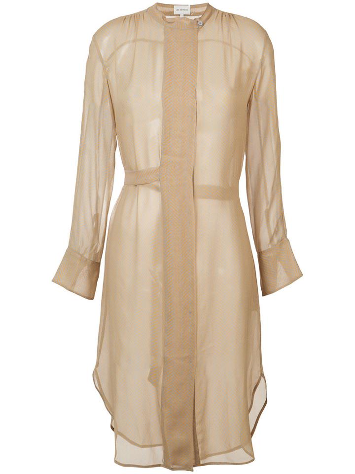 Lee Mathews - Elsa Dress - Women - Silk - 1, Women's, Nude/neutrals, Silk