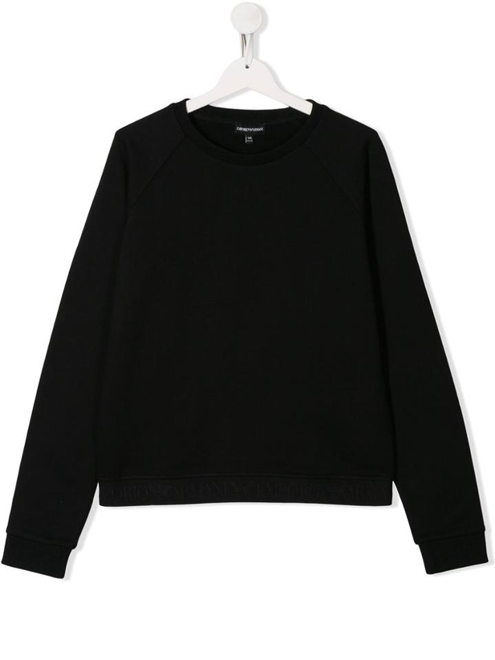 Emporio Armani Kids Basic Sweatshirt - Black