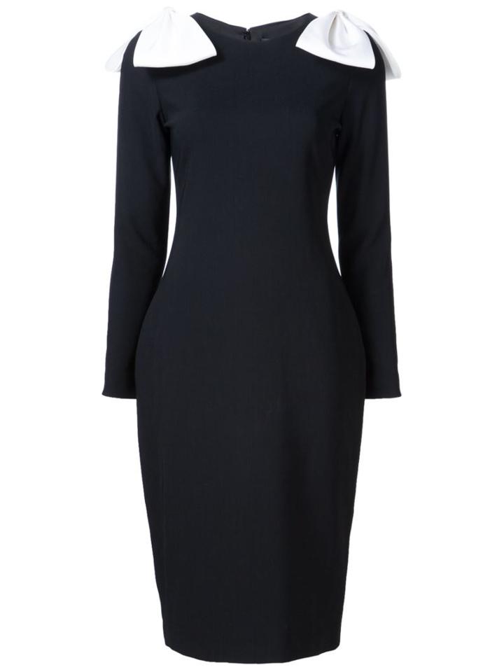 Christian Siriano Bow Detail Fitted Dress