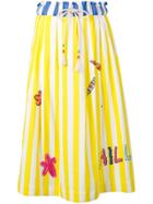 Mira Mikati Striped Graphic Skirt - Yellow