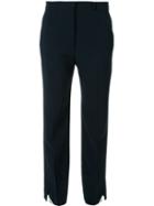 Mugler Metal Detail Trousers, Women's, Size: 36, Blue, Acetate/viscose/spandex/elastane