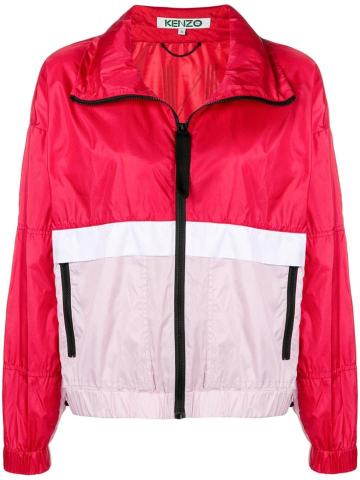 Kenzo Logo Windbreaker Jacket - Red