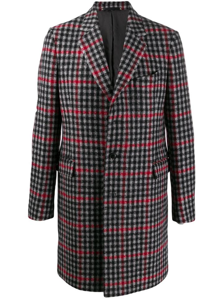 Paul Smith Gun Club Check Overcoat - Grey