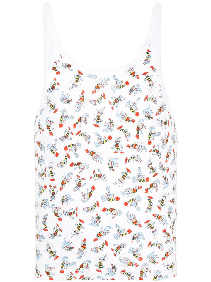 Walter Van Beirendonck Vintage Puk Puk Print Tank - White