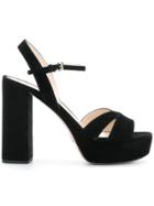 Prada Chunky Heel Platform Sandals - Black