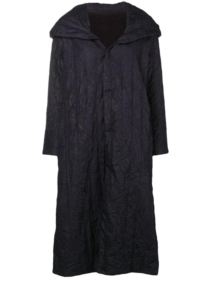 Plantation Long Crinkled Raincoat - Blue