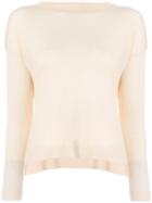 Zanone Boat Neck Jumper - Nude & Neutrals