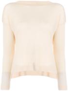 Zanone Boat Neck Jumper - Nude & Neutrals