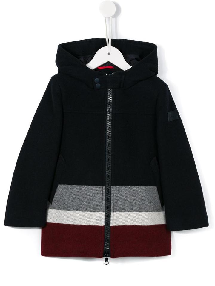 Fay Kids Colour Block Duffle Coat, Boy's, Size: 6 Yrs, Blue