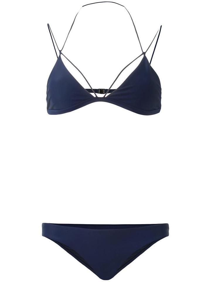 Dion Lee Fine Line Two Piece, Women's, Size: 6, Blue, Polyester/spandex/elastane