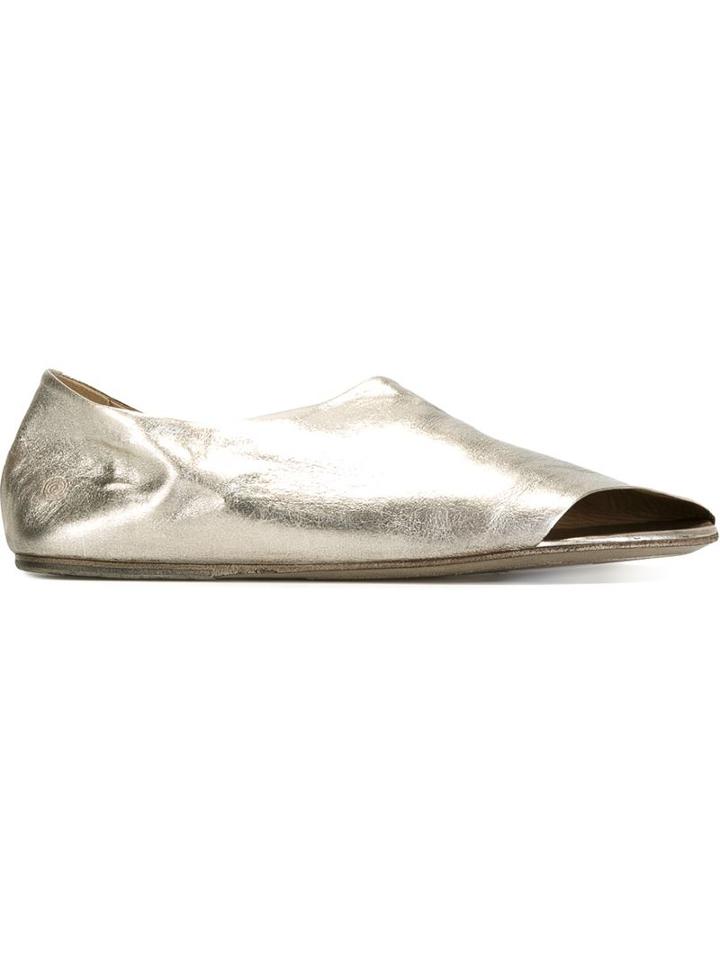 Marsèll Asymmetric Open Toe Slippers, Women's, Size: 36, Grey, Leather