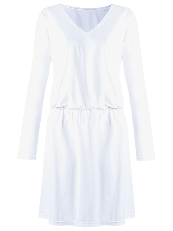 Lygia & Nanny V-neck Tunic Dress - White