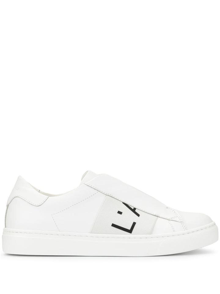 L'autre Chose Logo Slip-on Sneakers - White