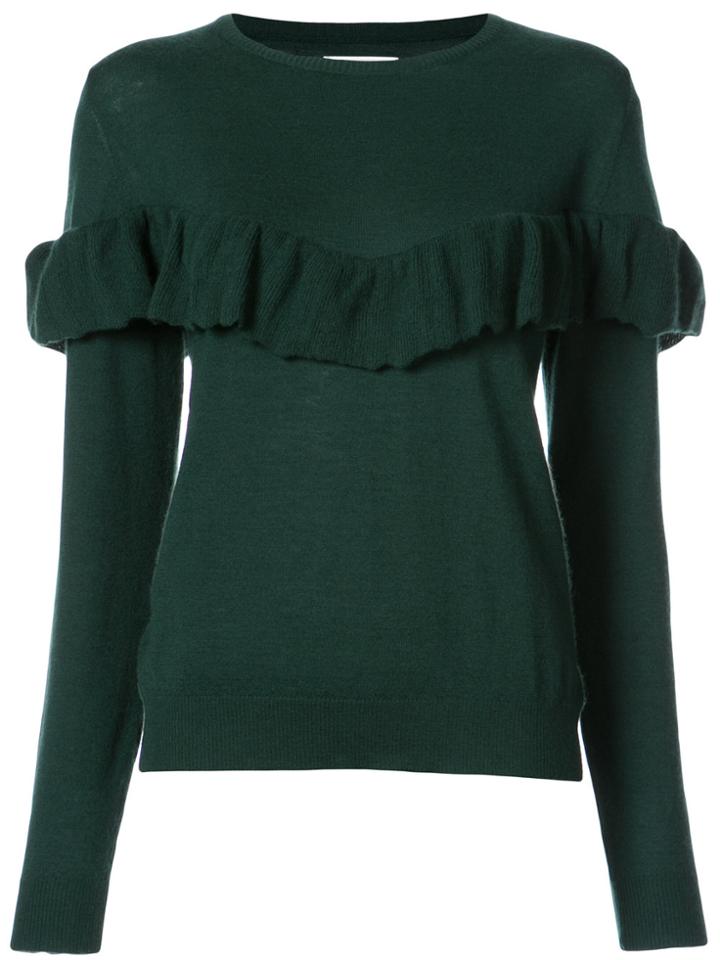 Anine Bing Ruffled Jumper - Green