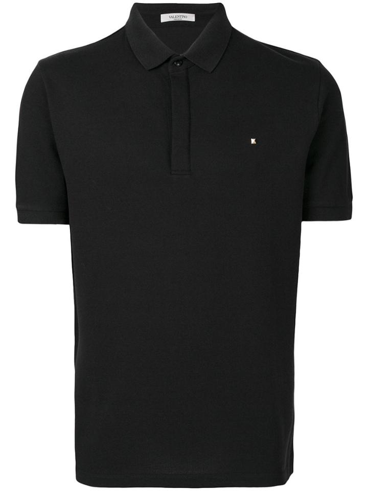 Valentino Short Sleeve Polo Shirt - Black