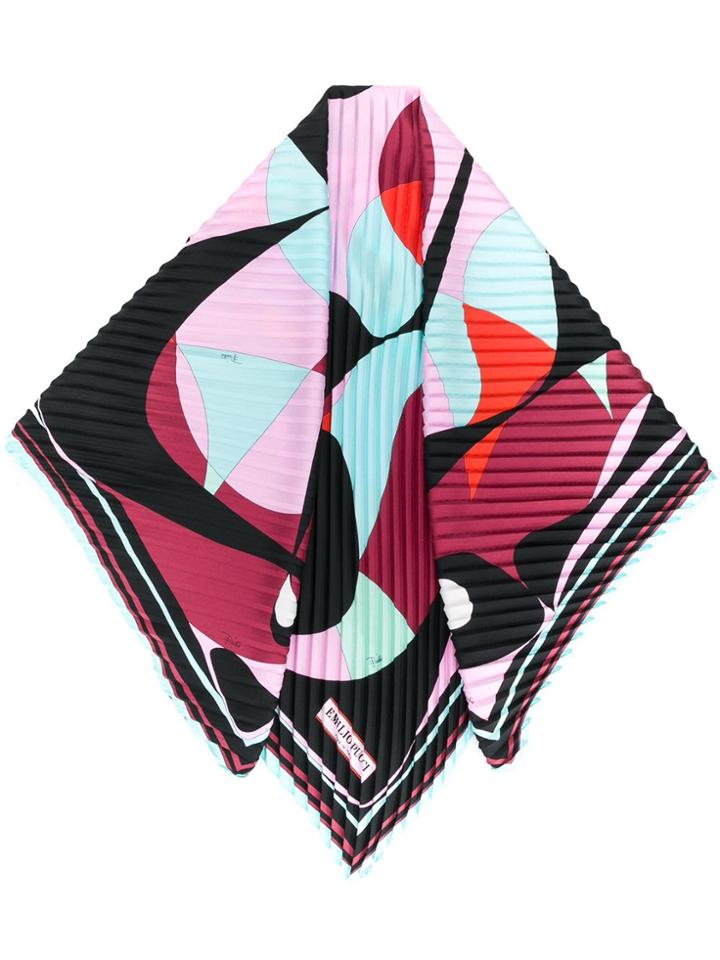 Emilio Pucci Alex Print Carré Plissé - Pink