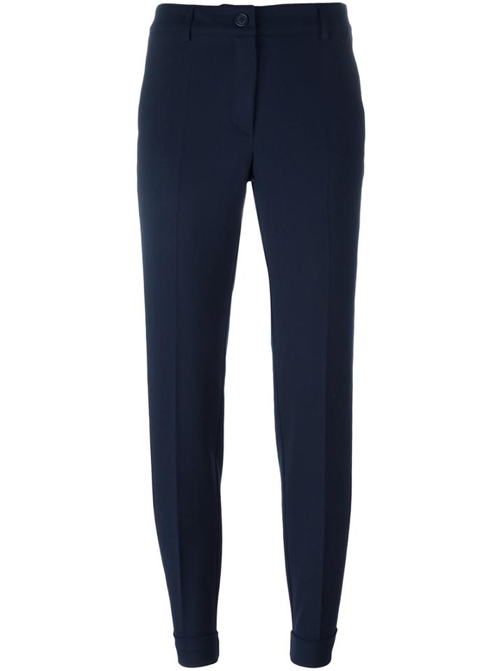 P.a.r.o.s.h. 'lily' Tapered Trousers, Women's, Size: Xs, Blue, Spandex/elastane/virgin Wool
